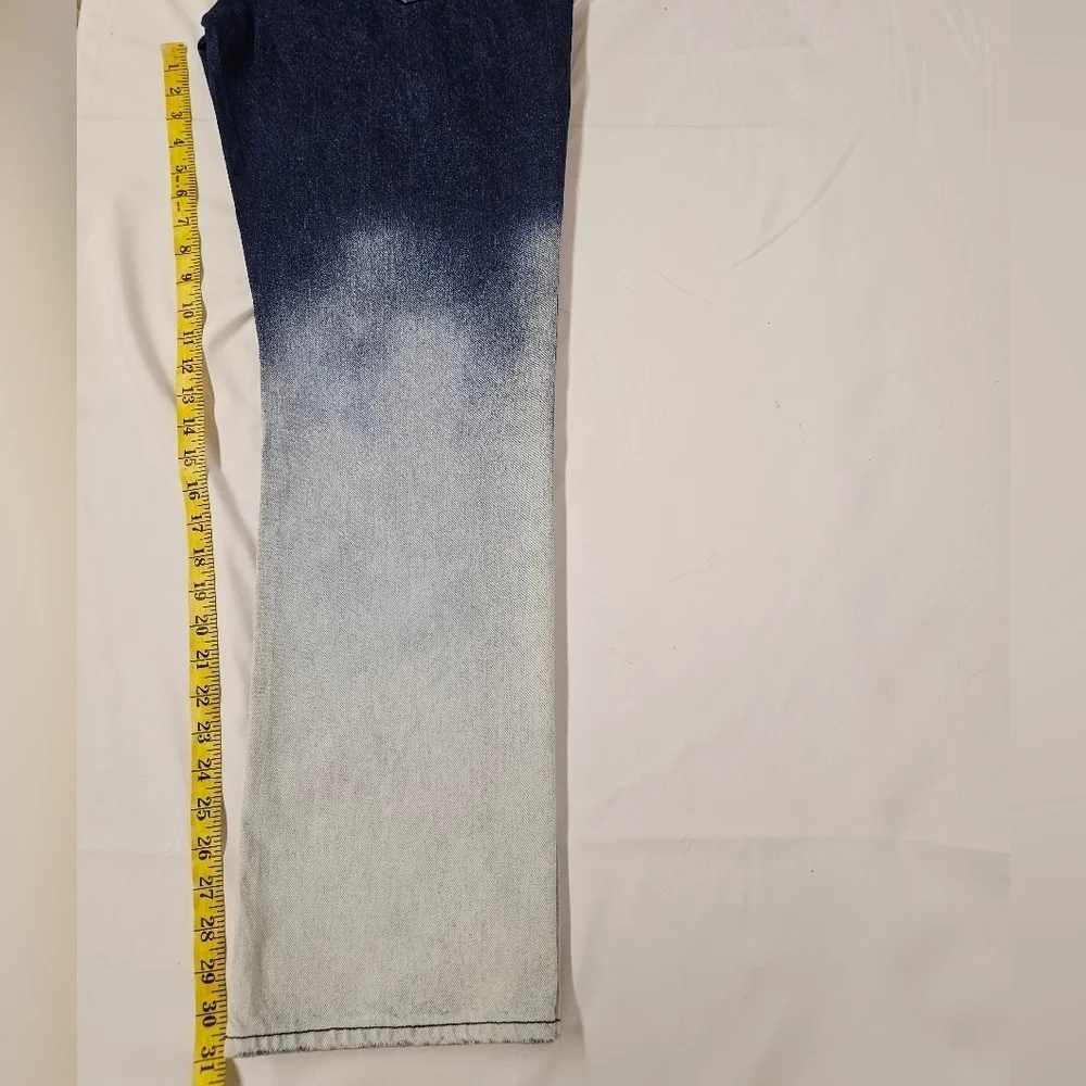 Young & Reckless Dip Dye Jeans In Blue Size 36 NWT
